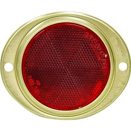 PM COMPANY V472 Oval Reflector, Red Reflector V472R